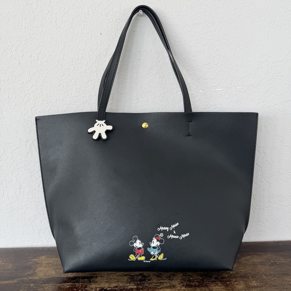 Disney Colors By Jennifer Sky‎ Black Tote Bag W/ Minnie And Mickey Mouse EUC